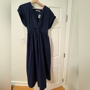 Abercrombie & Fitch Green Twist-Front Midi Dress